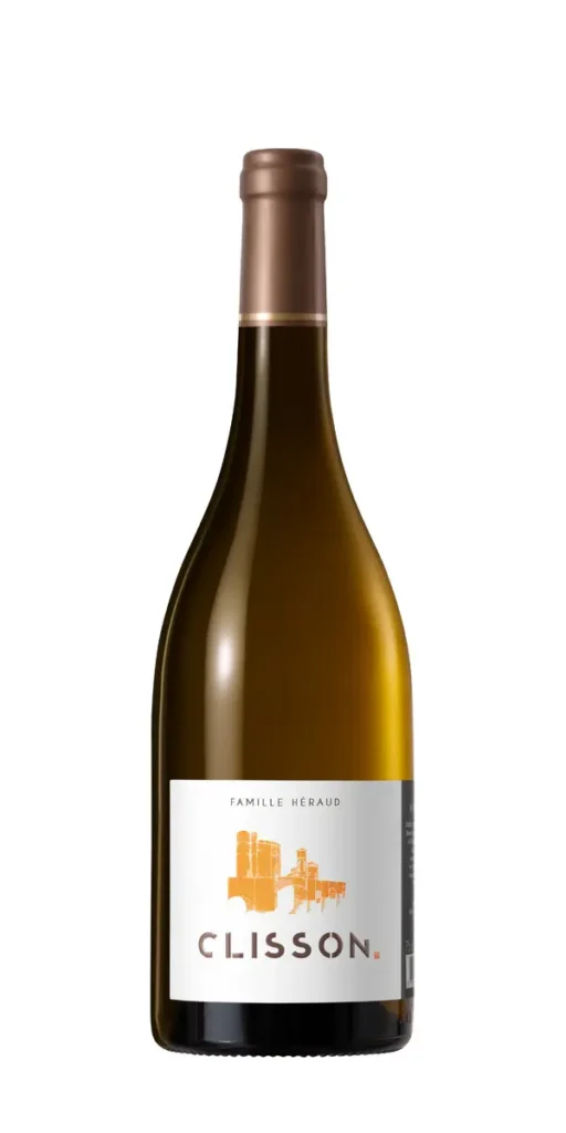 Bouteille de vin sur fond blanc